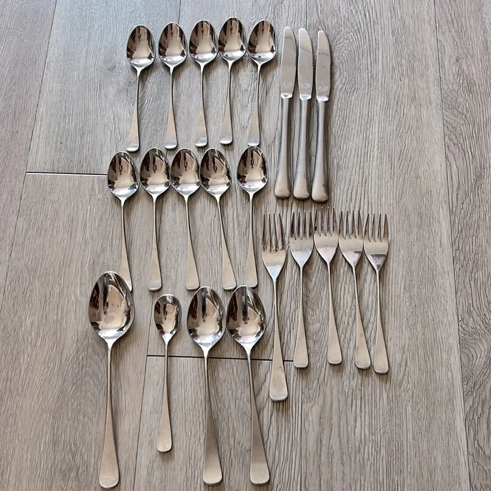 AMC “Astrid” Stainless Steel Flatware Set 22 pieces vintage